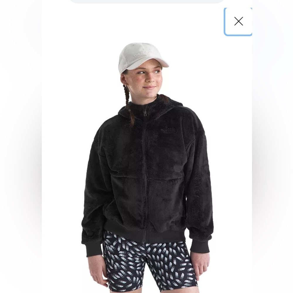 Girls The North face Osito Hooded Full-zip fuzzy fleece Jacket​​